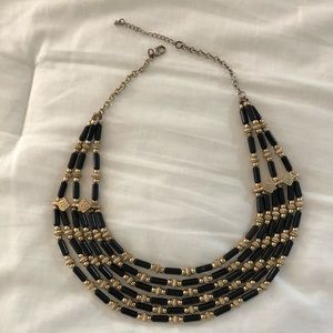 Black/Gold beaded necklace